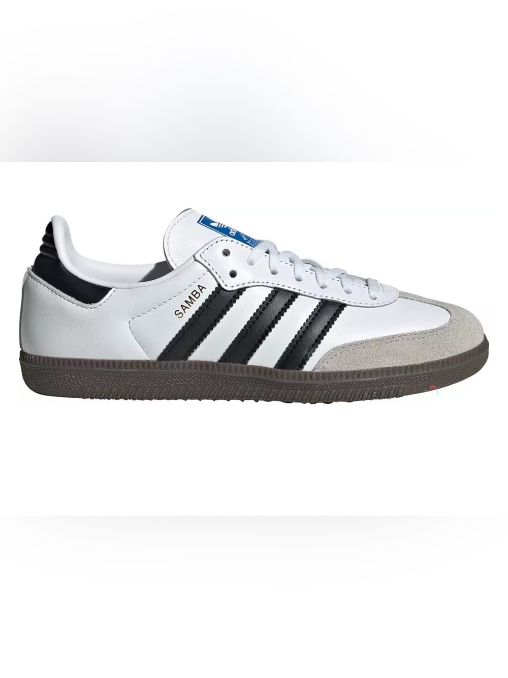Adidas Boys Black and White Samba Sneakers 3.5